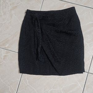 Elegant Black Wrap Look Skirt